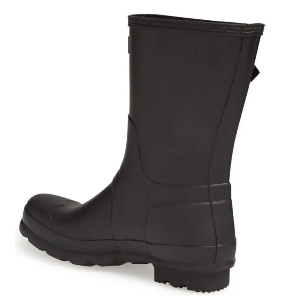 HUNTER Original Short‎ Waterproof Rain Boot, Rubber Black, Size 10, NWT